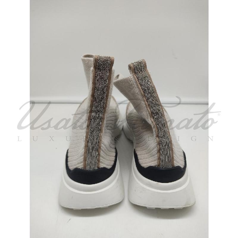SCARPE DONNA FABIANA FILIPPI CALZINO BEIGE TG 40 | Mercatino dell'Usato Roma parioli 3