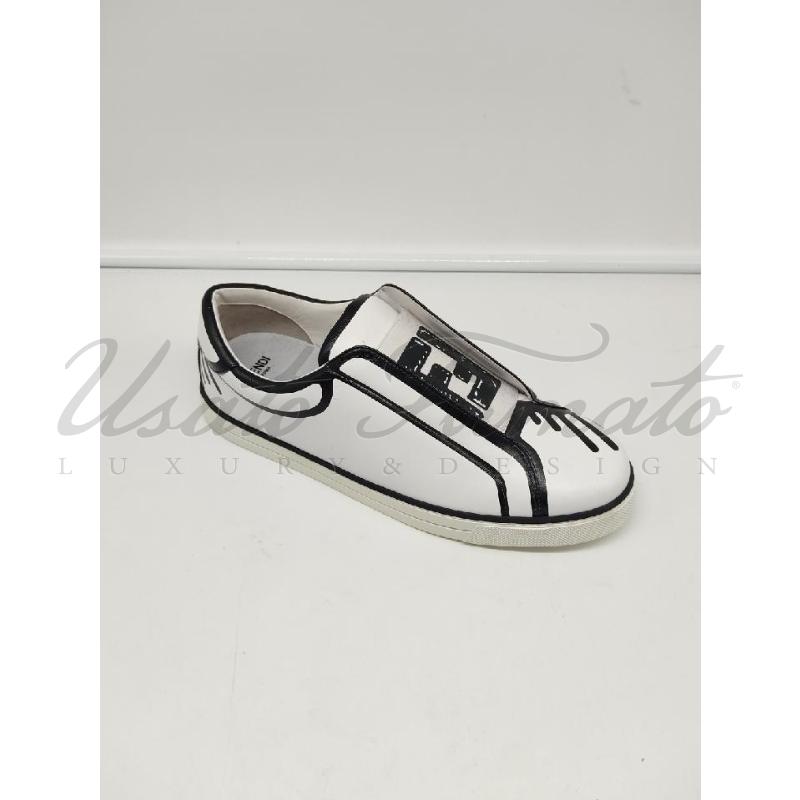 SCARPE DONNA FENDI BIANCHE FF ELASTICO TG. 38 | Mercatino dell'Usato Roma parioli 1