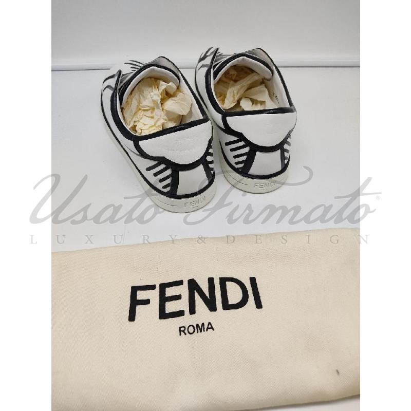 SCARPE DONNA FENDI BIANCHE FF ELASTICO TG. 38 | Mercatino dell'Usato Roma parioli 3