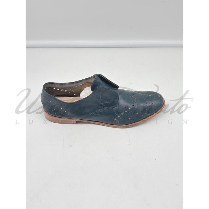 SCARPE DONNA FRATELLI ROSSETTI BLU PELLE TG.38  | Mercatino dell'Usato Roma parioli 1