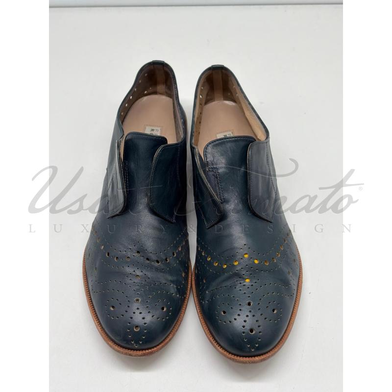 SCARPE DONNA FRATELLI ROSSETTI BLU PELLE TG.38  | Mercatino dell'Usato Roma parioli 2