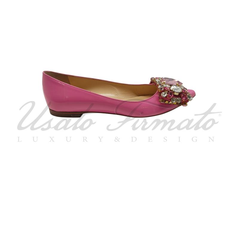 SCARPE DONNA GEBEDE GIOIELLO ROSA STRASS TG 38 | Mercatino dell'Usato Roma parioli 1