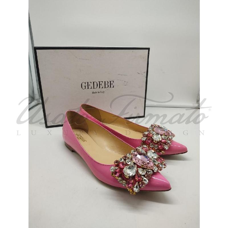 SCARPE DONNA GEBEDE GIOIELLO ROSA STRASS TG 38 | Mercatino dell'Usato Roma parioli 4