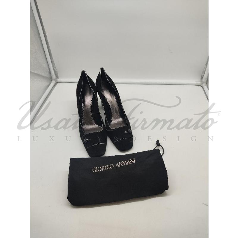 SCARPE DONNA GIORGIO ARMANI CAMOSCIO NERE TG 38 1/2 | Mercatino dell'Usato Roma parioli 4
