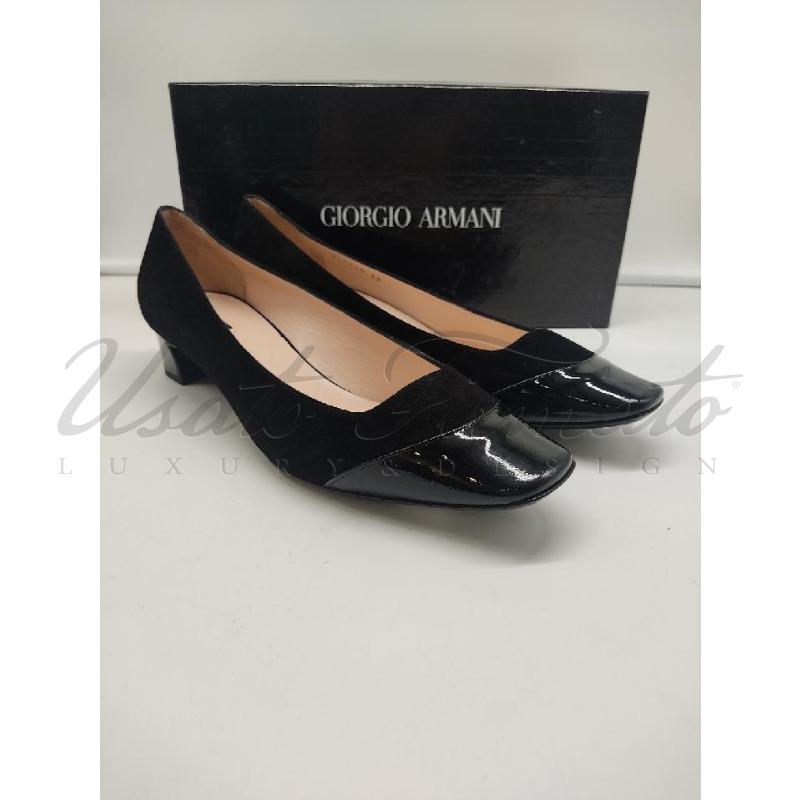 SCARPE DONNA GIORGIO ARMANI NERE VELLUTO TG 39  | Mercatino dell'Usato Roma parioli 5