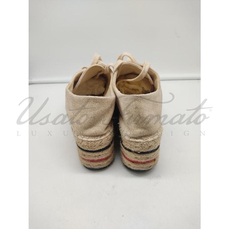 SCARPE DONNA GUCCI BEIGE TELA GG TG. 37 | Mercatino dell'Usato Roma parioli 2