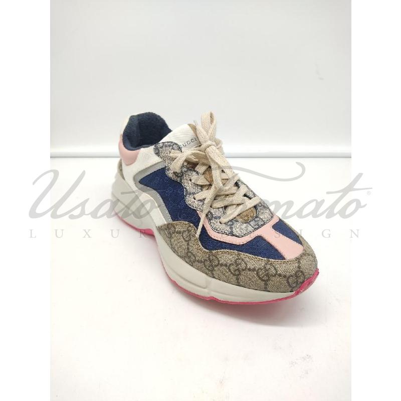 SCARPE DONNA GUCCI BIANCHE PELLE WEB TG. 37 | Mercatino dell'Usato Roma parioli 1