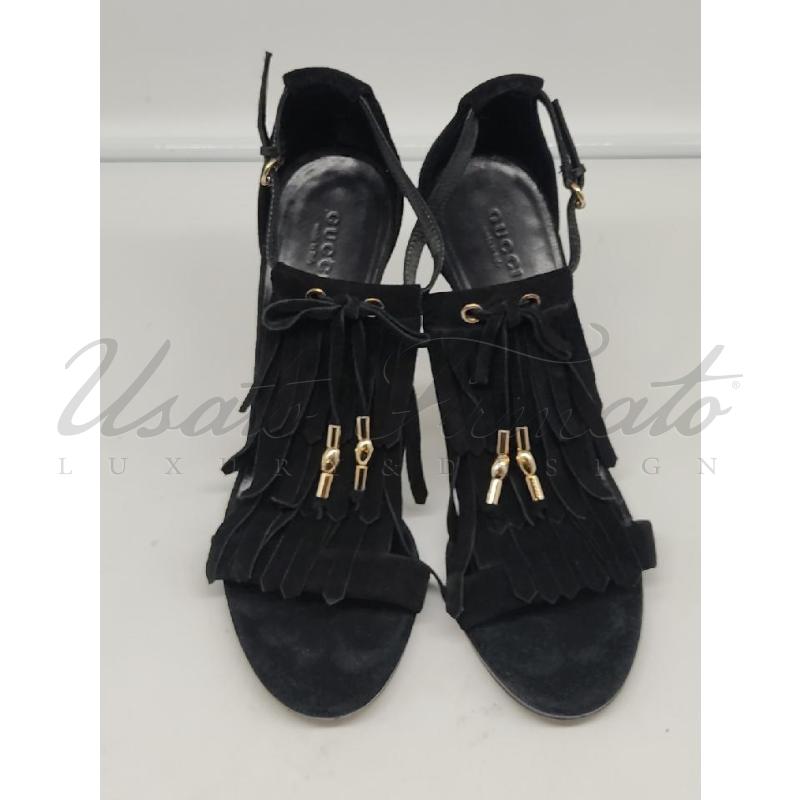 SCARPE DONNA GUCCI CAMOSCIO NERE TG 38 | Mercatino dell'Usato Roma parioli 2