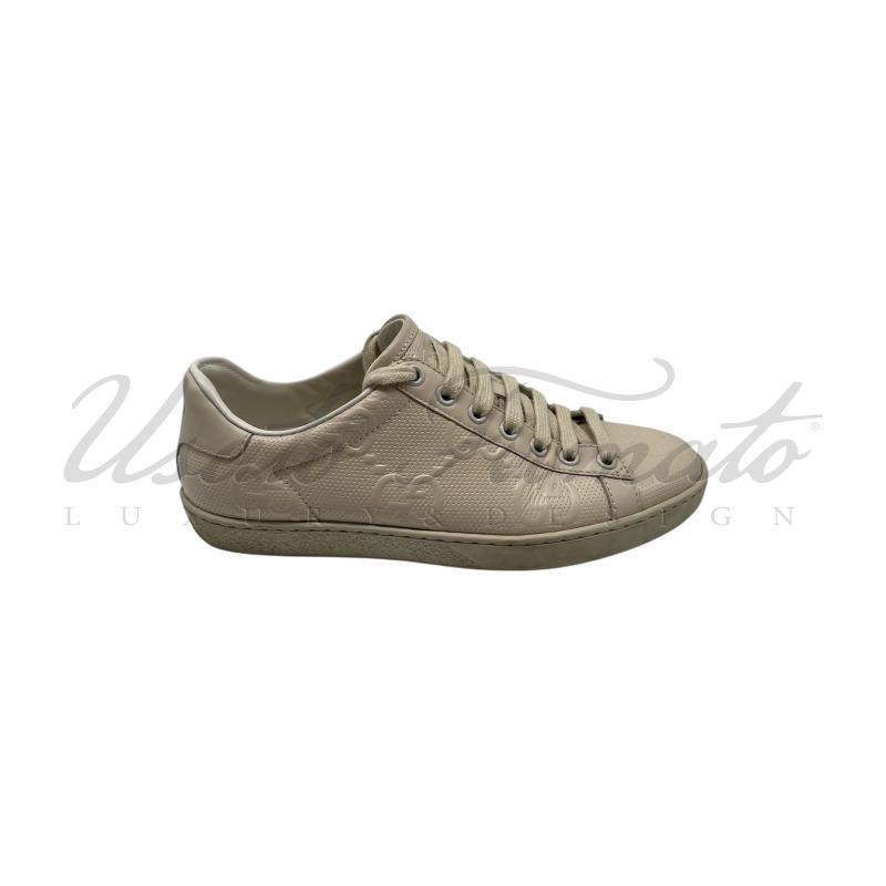 SCARPE DONNA GUCCI GG BEIGE PELLE TG. 36 | Mercatino dell'Usato Roma parioli 1