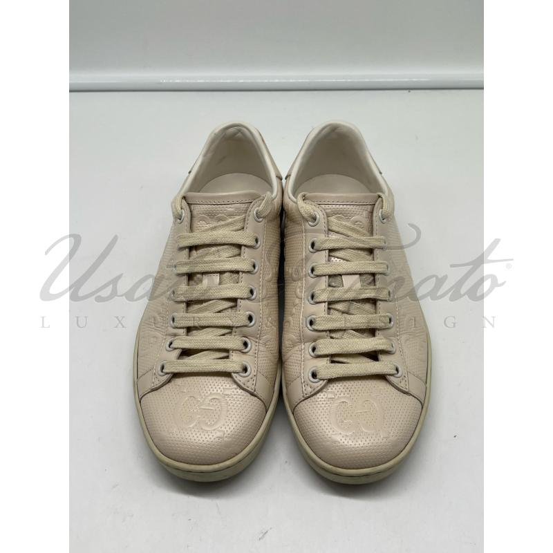 SCARPE DONNA GUCCI GG BEIGE PELLE TG. 36 | Mercatino dell'Usato Roma parioli 2