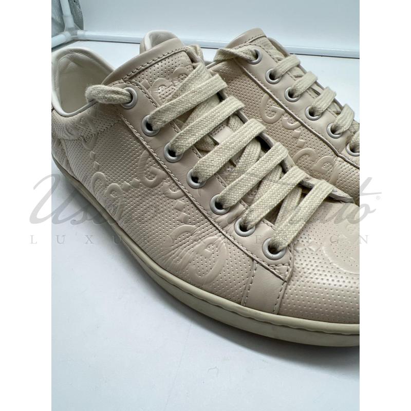 SCARPE DONNA GUCCI GG BEIGE PELLE TG. 36 | Mercatino dell'Usato Roma parioli 5