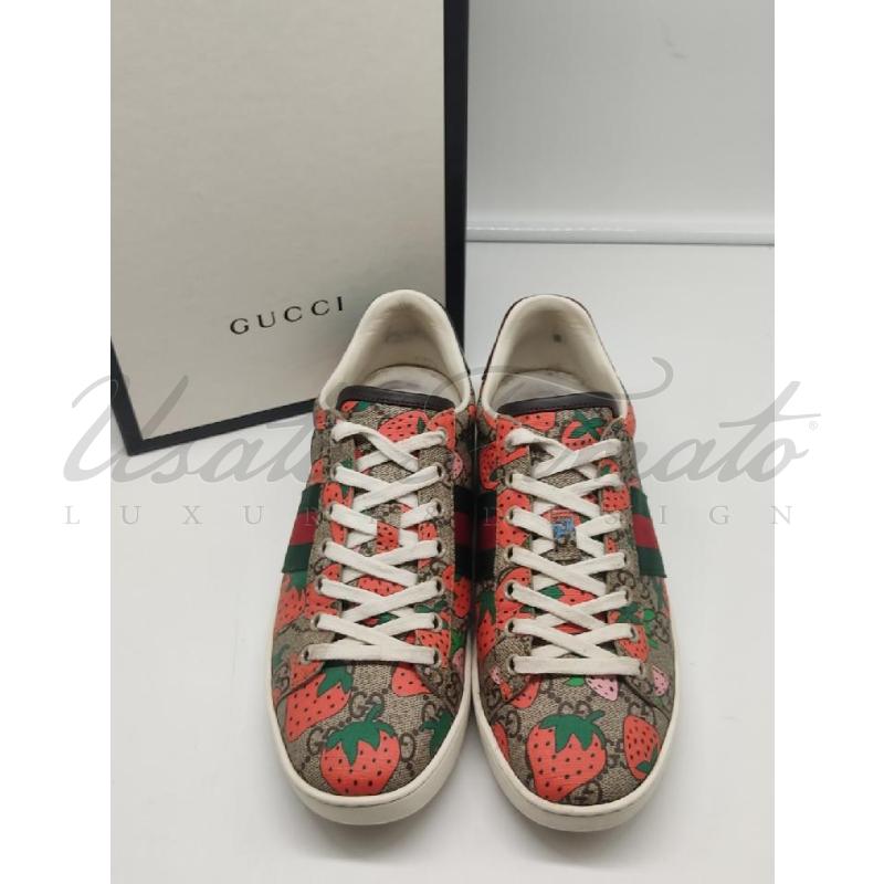 SCARPE DONNA GUCCI GG FRAGOLE TG 38 | Mercatino dell'Usato Roma parioli 2