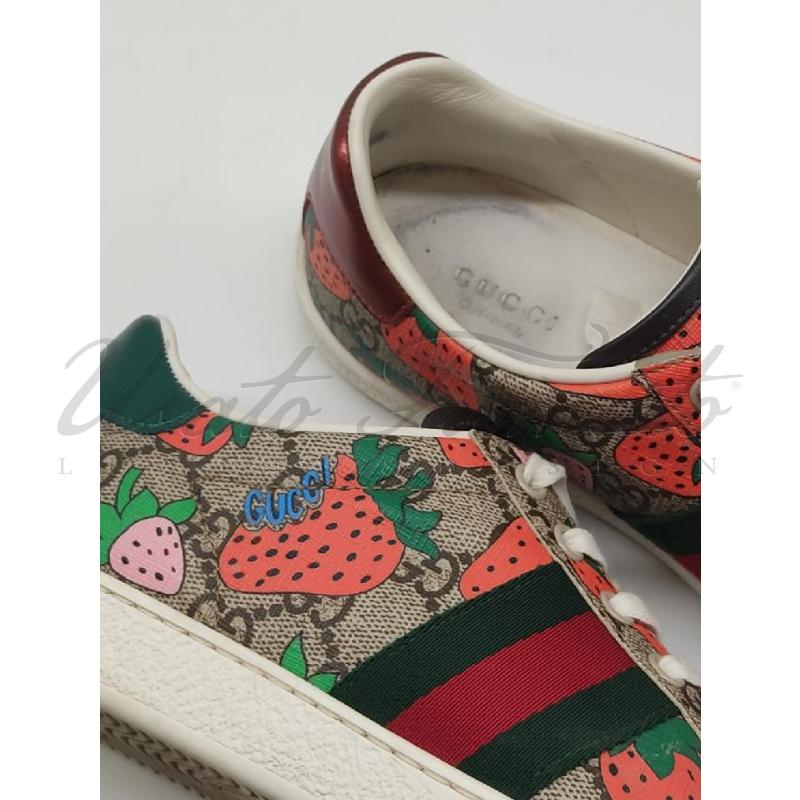 SCARPE DONNA GUCCI GG FRAGOLE TG 38 | Mercatino dell'Usato Roma parioli 4