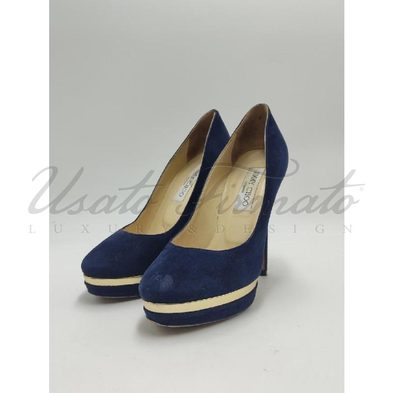 SCARPE DONNA JIMMY CHOO BLU SUEDE TG.37 Mercatino dell Usato