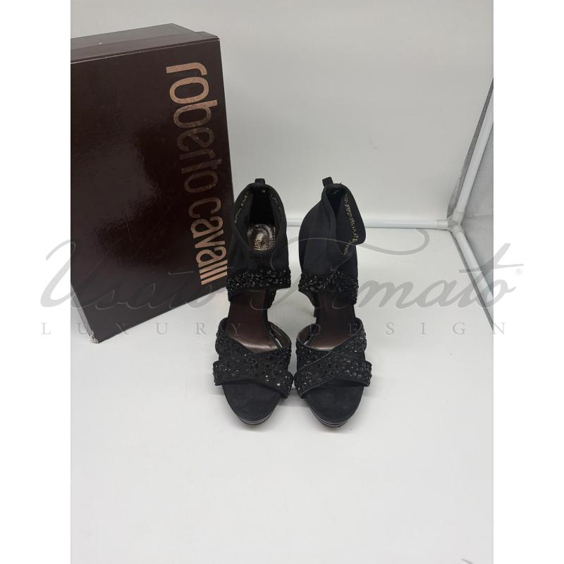 SCARPE DONNA JUST CAVALLI NERE STRASS 37 | Mercatino dell'Usato Roma parioli 2