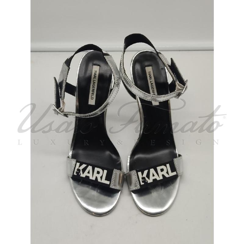 SCARPE DONNA KARL LAGERFELD ARGENTO TG.40 | Mercatino dell'Usato Roma parioli 2