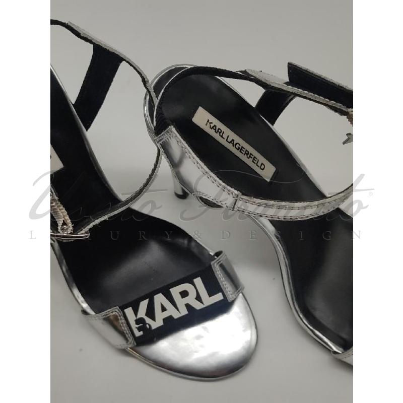 SCARPE DONNA KARL LAGERFELD ARGENTO TG.40 | Mercatino dell'Usato Roma parioli 4