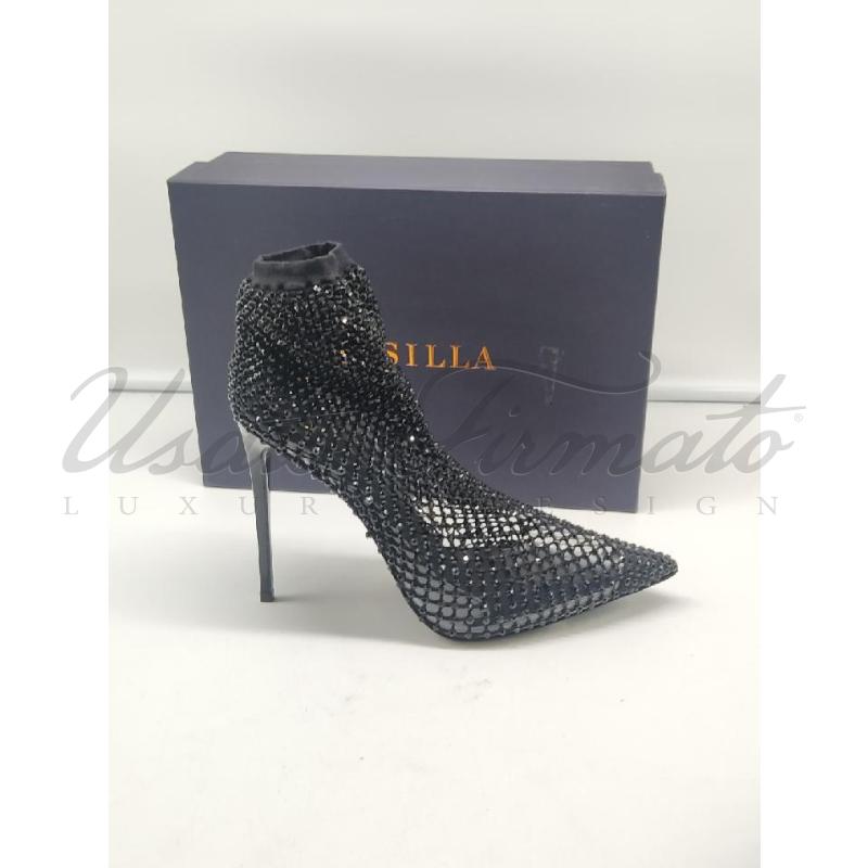 SCARPE DONNA LE SILLA STRASS NERE TG 39 | Mercatino dell'Usato Roma parioli 1