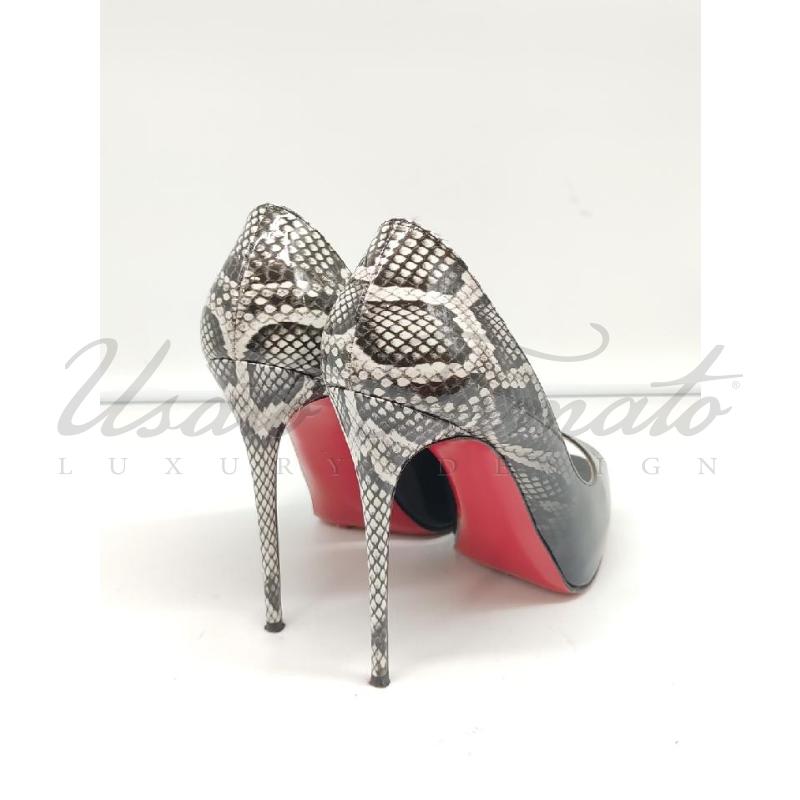 SCARPE DONNA LOUBOUTIN NERE LUCIDE ANIMALIER  TG.  | Mercatino dell'Usato Roma parioli 3