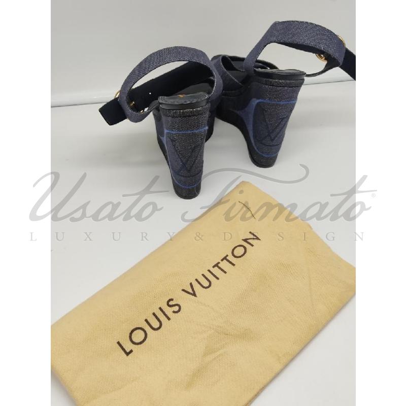 SCARPE DONNA LOUIS VUITTON ZEPPE DENIM  LV TG 38  | Mercatino dell'Usato Roma parioli 2