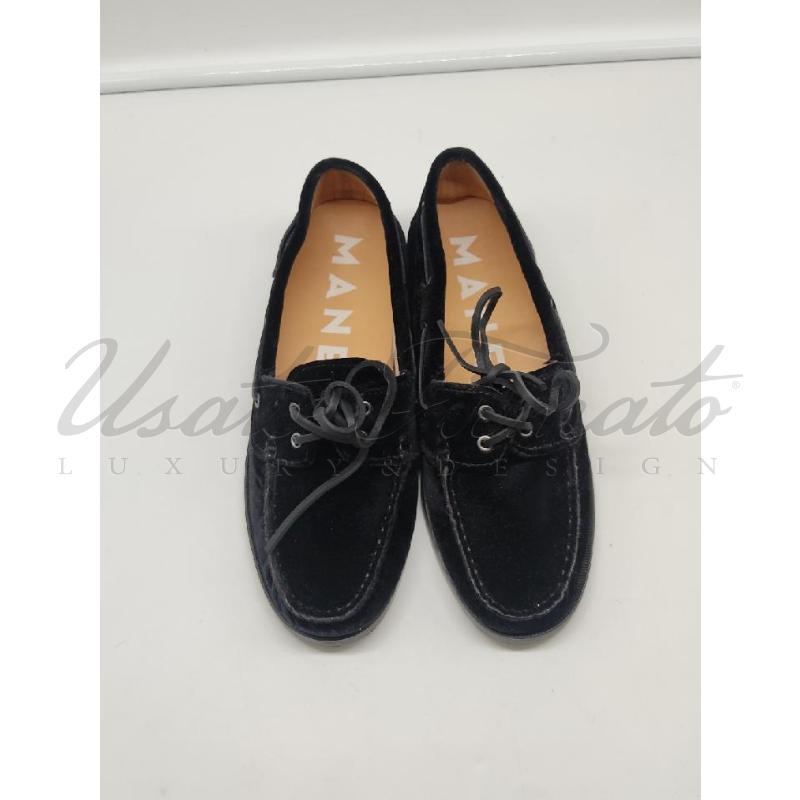 SCARPE DONNA MANEBI VELLUTO MOCASSINO BARCA TG 40 | Mercatino dell'Usato Roma parioli 2