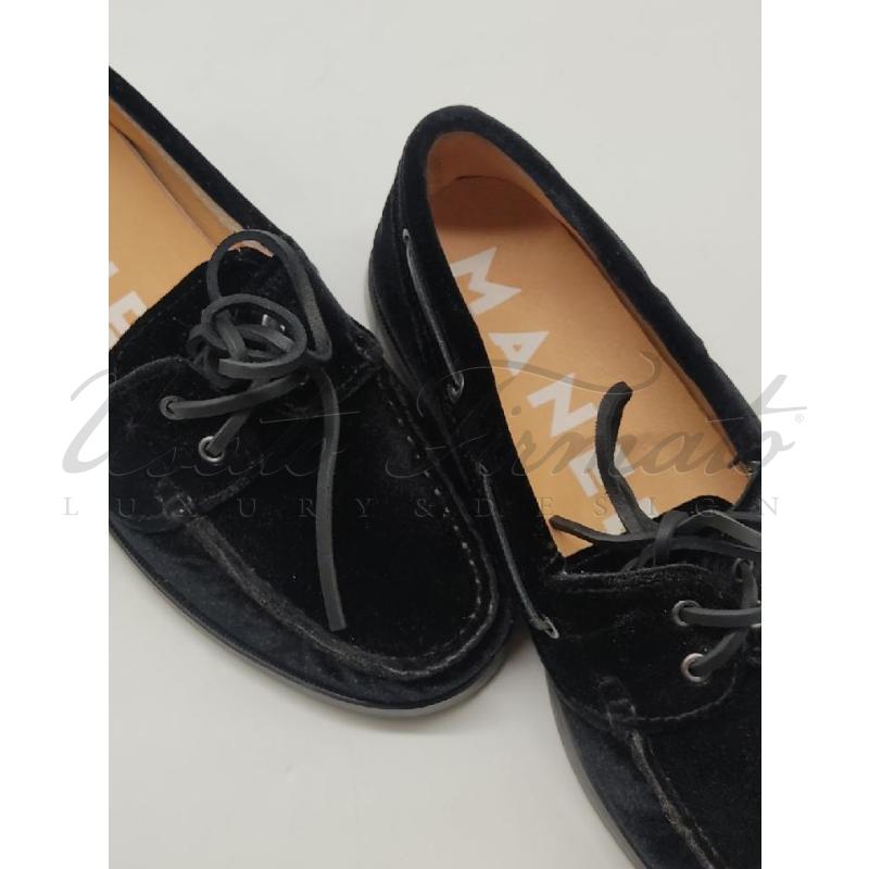 SCARPE DONNA MANEBI VELLUTO MOCASSINO BARCA TG 40 | Mercatino dell'Usato Roma parioli 4