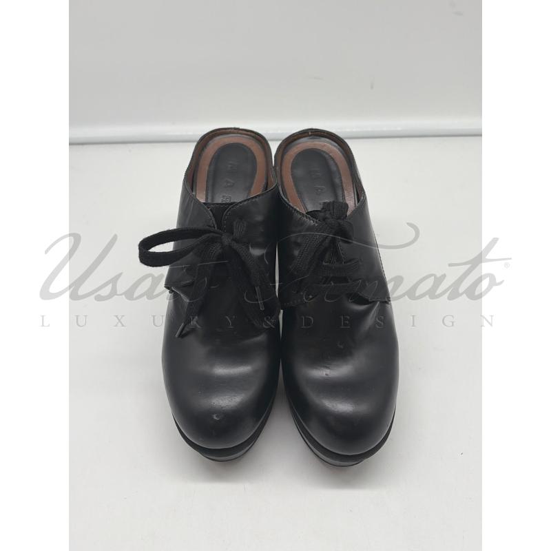 SCARPE DONNA MARNI NERE PELLE  | Mercatino dell'Usato Roma parioli 2