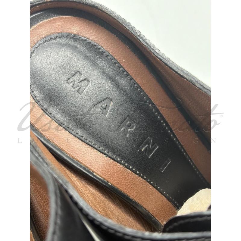 SCARPE DONNA MARNI NERE PELLE  | Mercatino dell'Usato Roma parioli 4