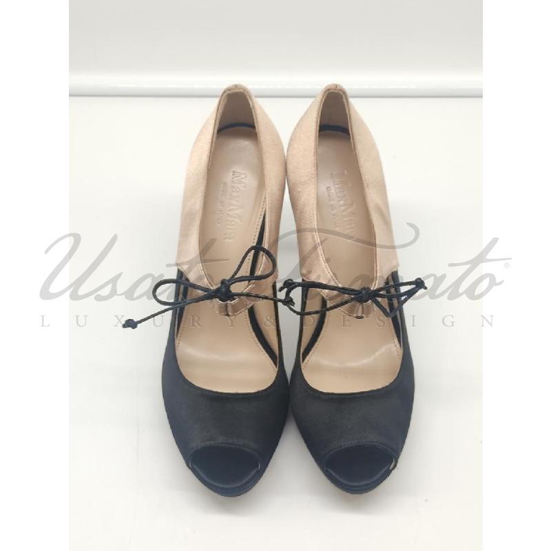 SCARPE DONNA MAXMARA BEIGE NERO TG 37 | Mercatino dell'Usato Roma parioli 2