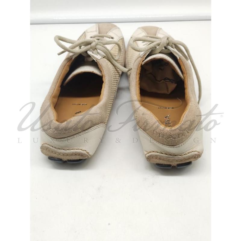 SCARPE DONNA PRADA BEIGE FORATE TG 38.5 | Mercatino dell'Usato Roma parioli 3