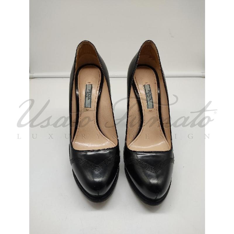 SCARPE DONNA PRADA NERE PELLE TG 39 | Mercatino dell'Usato Roma parioli 2