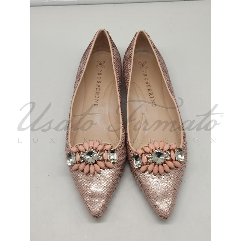 SCARPE DONNA PROSPERINE ROSA PAILLETTE TG 40 | Mercatino dell'Usato Roma parioli 2