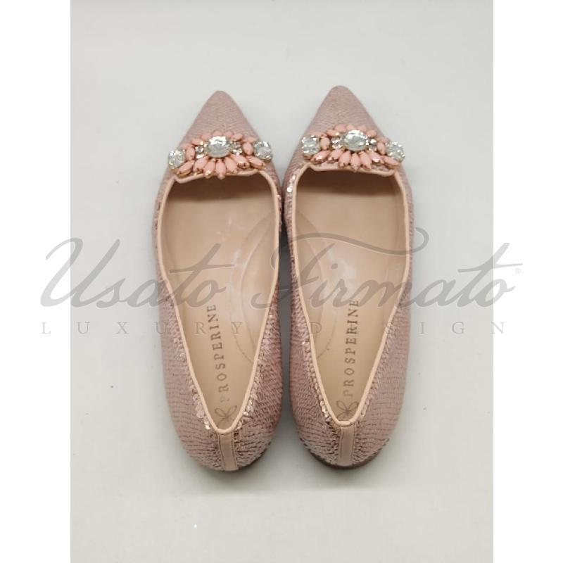 SCARPE DONNA PROSPERINE ROSA PAILLETTE TG 40 | Mercatino dell'Usato Roma parioli 3