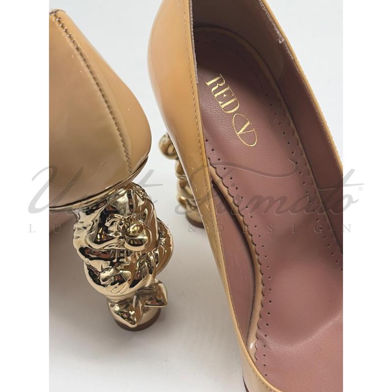 SCARPE DONNA RED VALENTINO BEIGE VERNICE TG. 37 | Mercatino dell'Usato Roma parioli 4