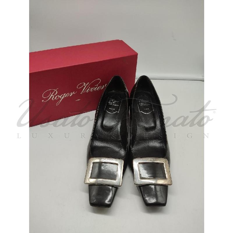 SCARPE DONNA ROGER VIVIER GRIGIE TG 39 1/2 | Mercatino dell'Usato Roma parioli 2