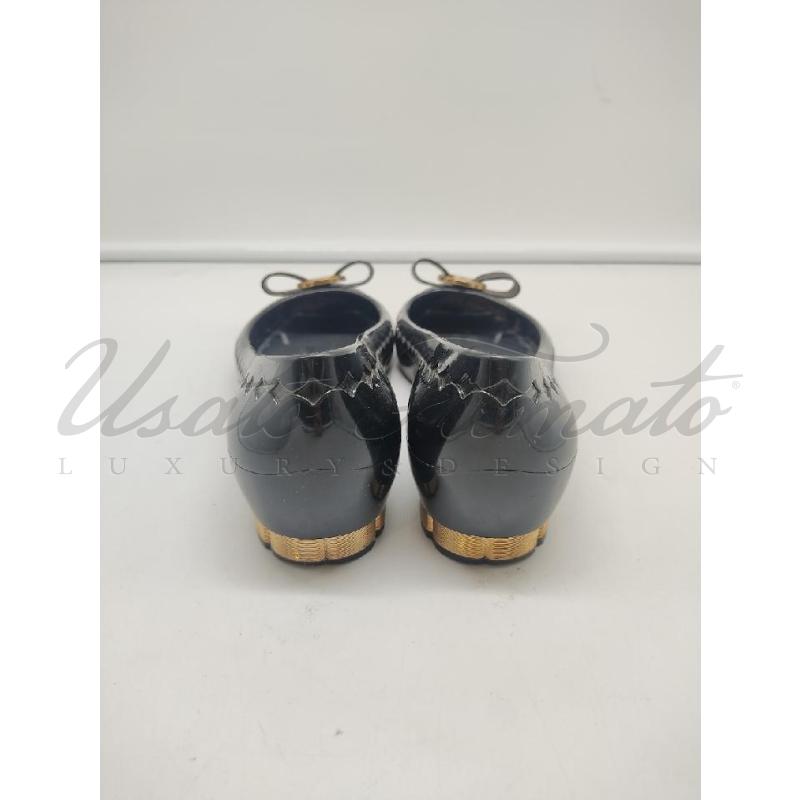 SCARPE DONNA SALVATORE FERRAGAMO NERE PLASTICA TG. 6 | Mercatino dell'Usato Roma parioli 3