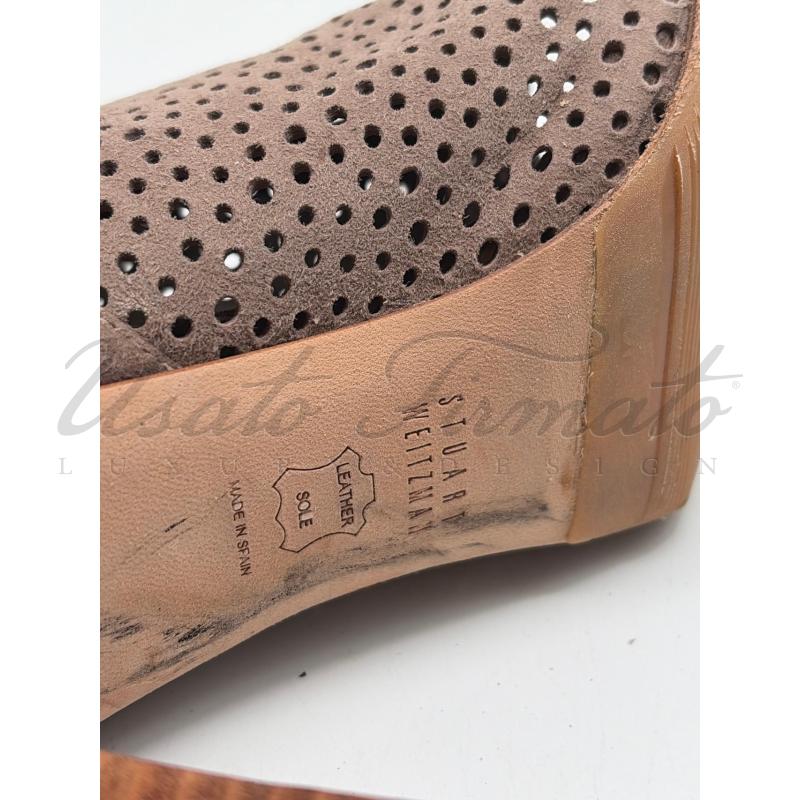 SCARPE DONNA STUART WEITZMAN SUEDE BEIGE TG 38 | Mercatino dell'Usato Roma parioli 4