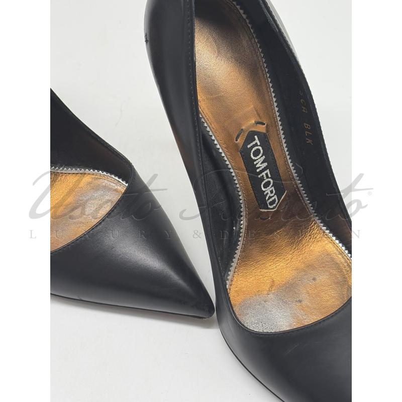 SCARPE DONNA TOM FORD NERE PELLE TG. 37 | Mercatino dell'Usato Roma parioli 4