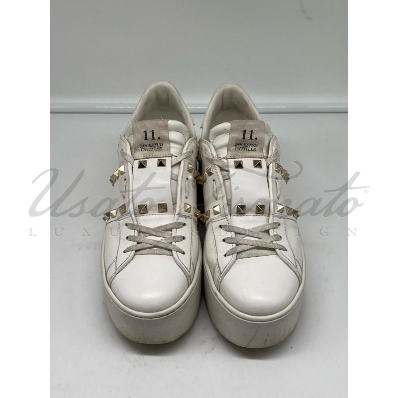 SCARPE DONNA VALENTINO GARAVANI BIANCHE ROCKSTUD TG. 37.5 | Mercatino dell'Usato Roma parioli 2