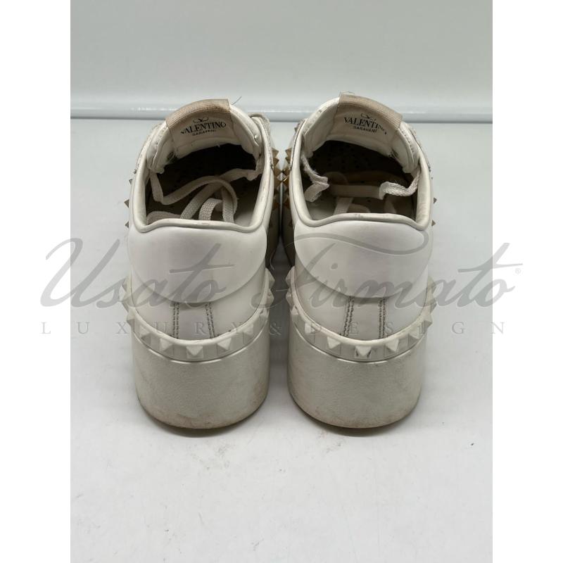SCARPE DONNA VALENTINO GARAVANI BIANCHE ROCKSTUD TG. 37.5 | Mercatino dell'Usato Roma parioli 3