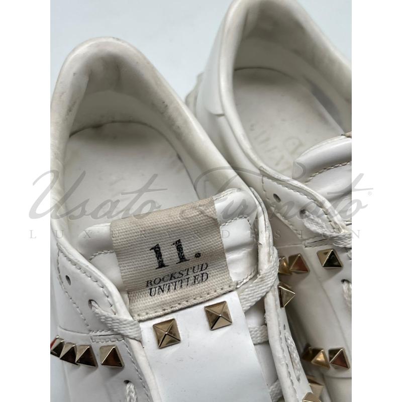 SCARPE DONNA VALENTINO GARAVANI BIANCHE ROCKSTUD TG. 37.5 | Mercatino dell'Usato Roma parioli 4