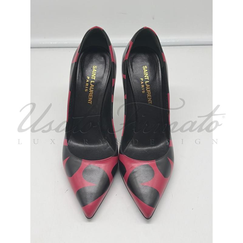 SCARPE DONNA YVES SAINT LAURENT NERE CUORI TG.36 SM315534  | Mercatino dell'Usato Roma parioli 2