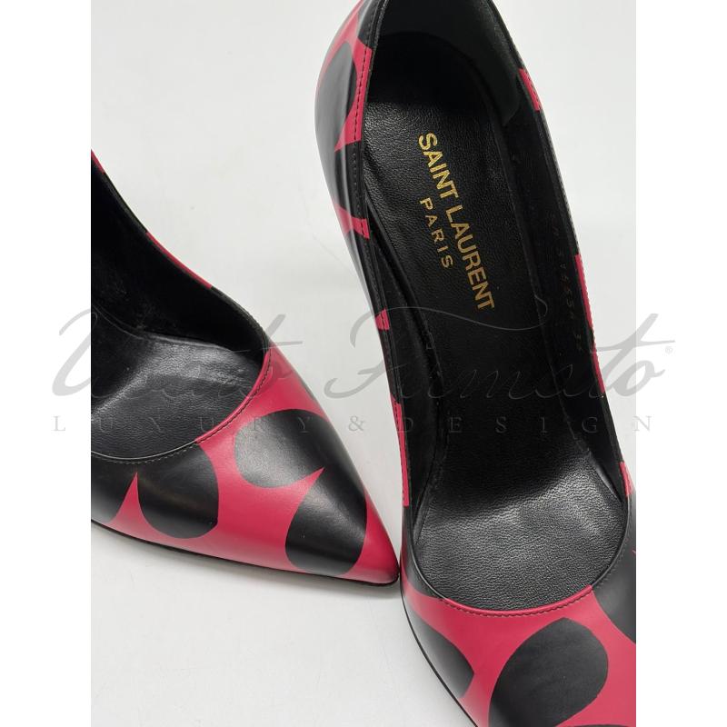 SCARPE DONNA YVES SAINT LAURENT NERE CUORI TG.36 SM315534  | Mercatino dell'Usato Roma parioli 4