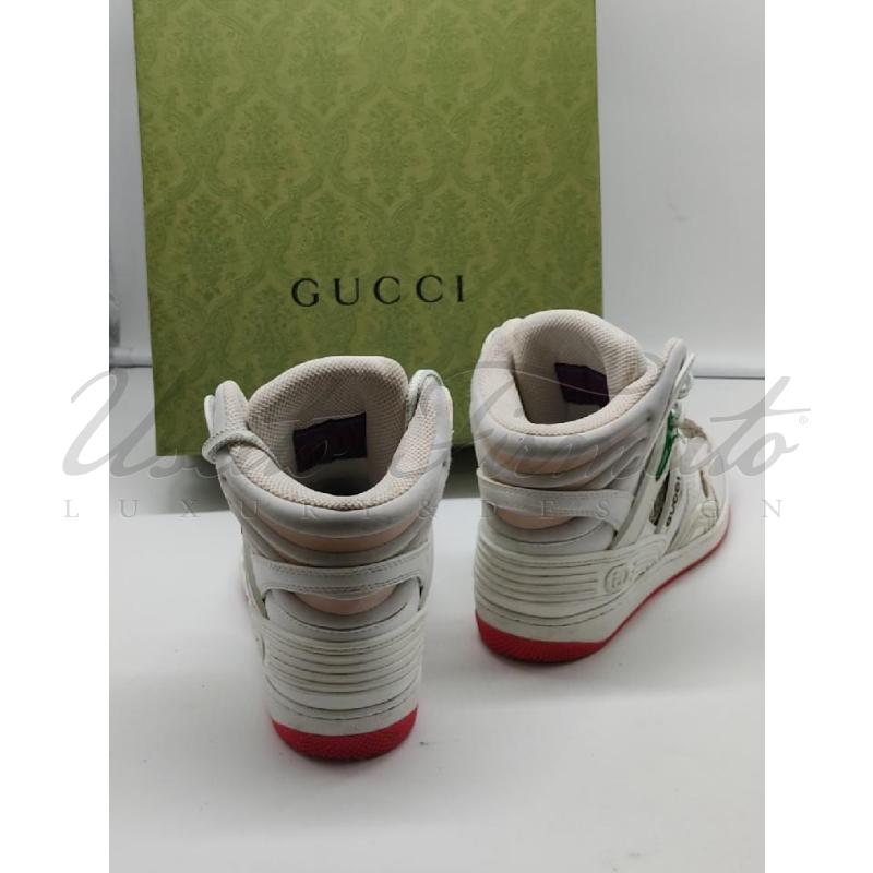 SCARPE GUCCI BIANCHE GG BASKET TG.5 | Mercatino dell'Usato Roma parioli 4