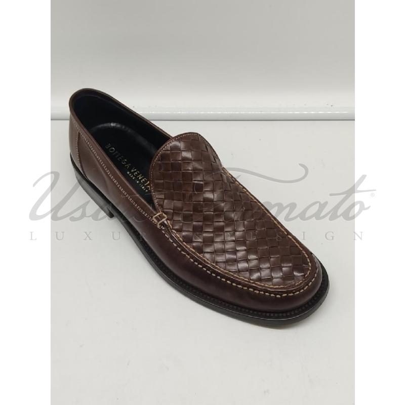 SCARPE UOMO BOTTEGA VENETA PELLE MARRONE TG 42 | Mercatino dell'Usato Roma parioli 1
