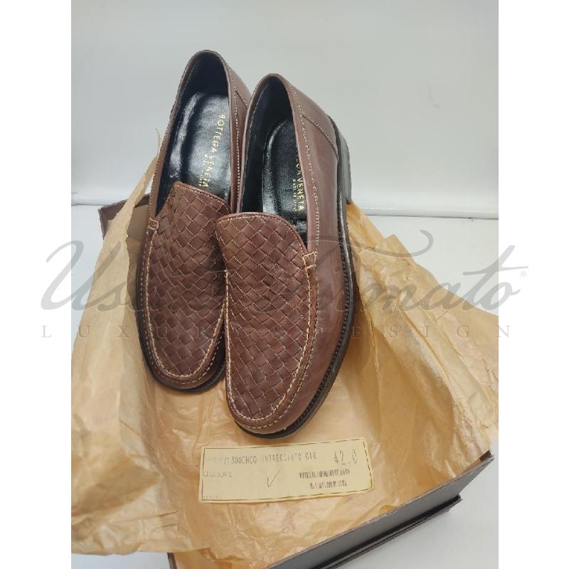 SCARPE UOMO BOTTEGA VENETA PELLE MARRONE TG 42 | Mercatino dell'Usato Roma parioli 4