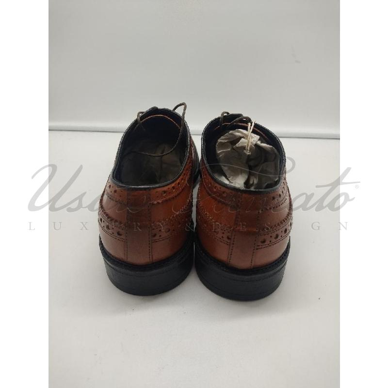 SCARPE UOMO DOUCAL'S MARRONI PELLE STRINGATE TG. 40.5 | Mercatino dell'Usato Roma parioli 3