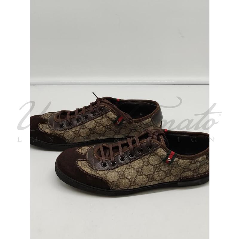 SCARPE UOMO GUCCI GG SUPRIME BEIGE TG 9 | Mercatino dell'Usato Roma parioli 3