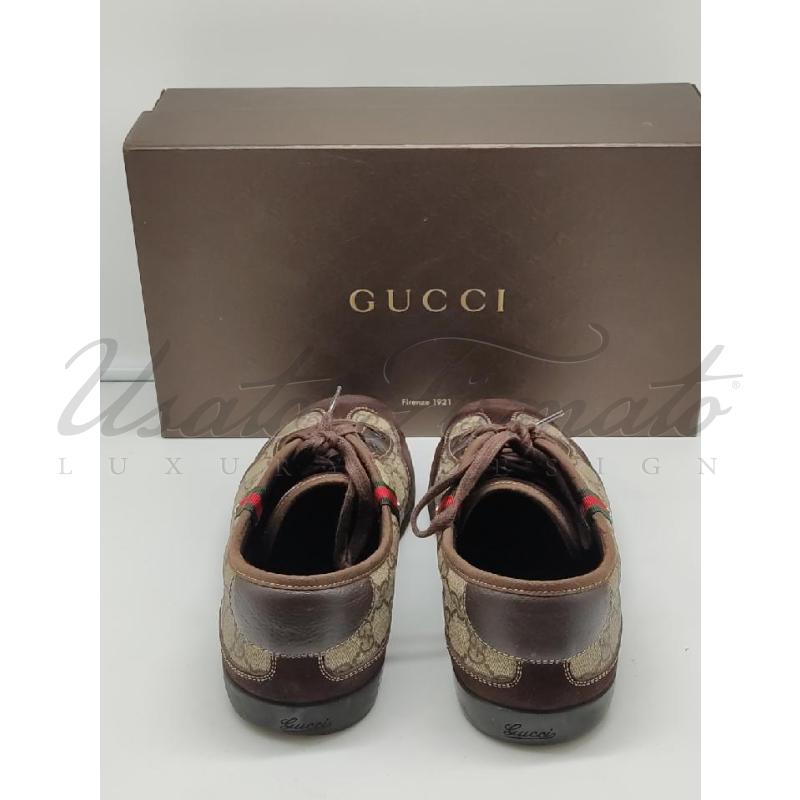 SCARPE UOMO GUCCI GG SUPRIME BEIGE TG 9 | Mercatino dell'Usato Roma parioli 4