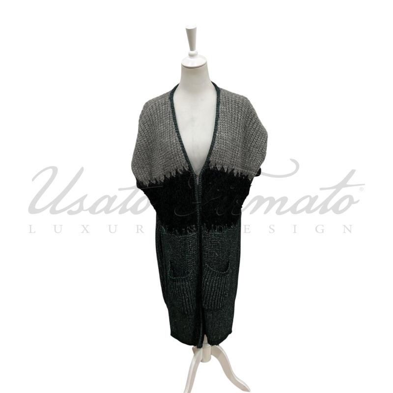 SMANICATO DONNA ATOS LOMBARDINI VERDE NERO PIZZO TG. 42 | Mercatino dell'Usato Roma parioli 1